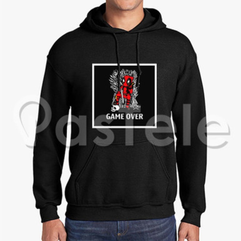 Deadpool Game Over Custom Unisex Hooded Sweatshirt Crew Hoodies Jacket Hoodie Cotton Polyester