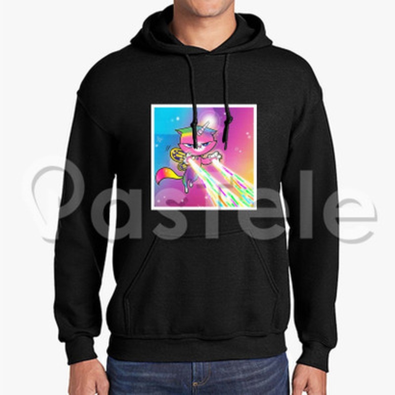 kitty unicorn Custom Unisex Hooded Sweatshirt Crew Hoodies Hoodie Cotton Jacket Polyester