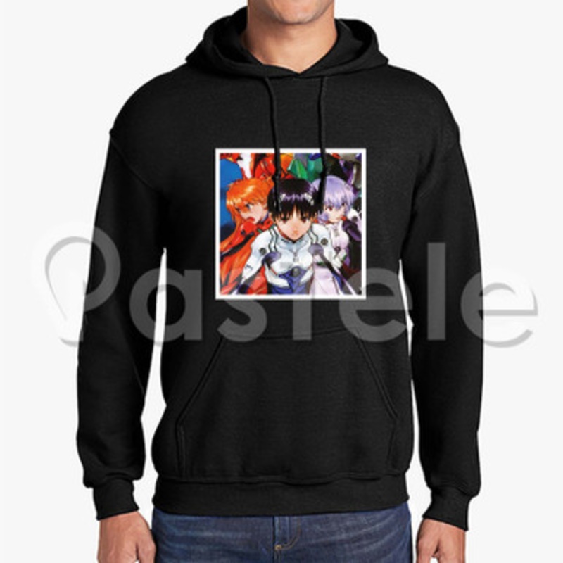 Neon Genesis Evangelion 2 Custom Unisex Hooded Sweatshirt Crew Hoodies Jacket Hoodie Cotton Polyester