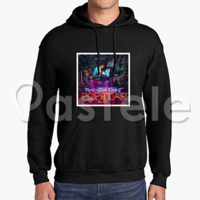 Pn B Rock Trapstar Turnt Popstar Custom Unisex Hooded Sweatshirt Crew Hoodies Hoodie Cotton Jacket Polyester