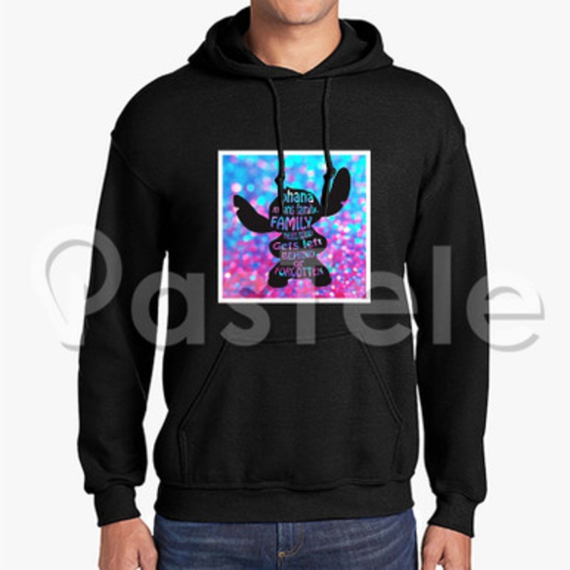 stitch ohana means family Custom Unisex Hooded Sweatshirt Crew Hoodies Hoodie Cotton Jacket Polyester