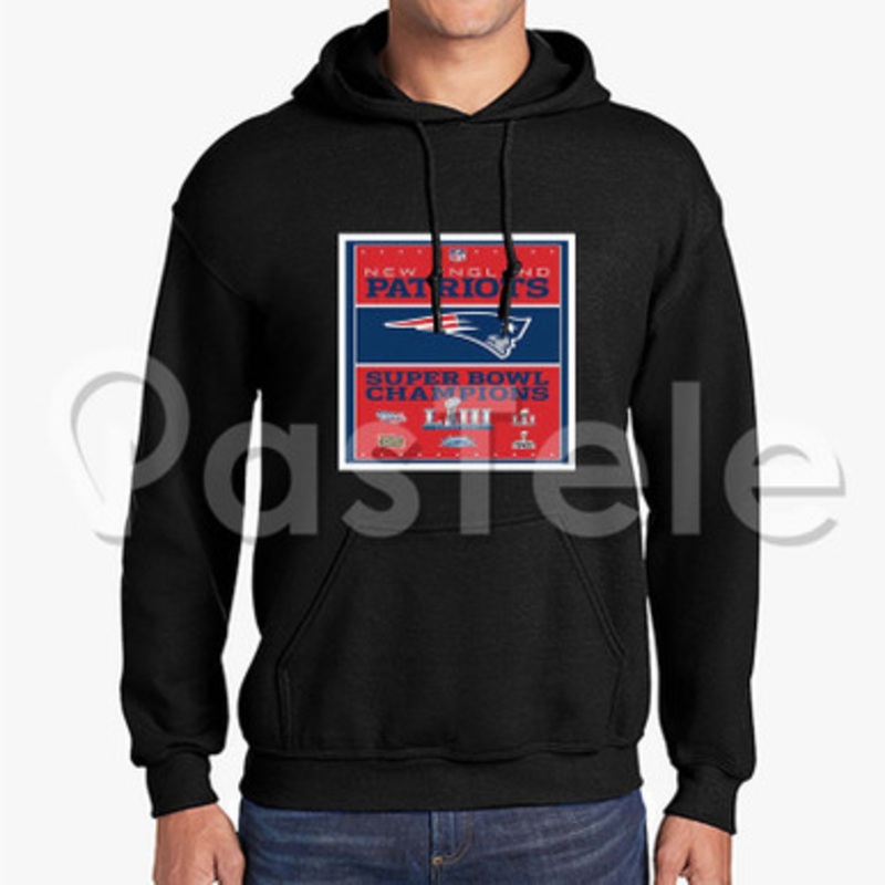 NFL New England Patriots Champions Custom Unisex Hooded Sweatshirt Crew Hoodies Hoodie Cotton Jacket Polyester
