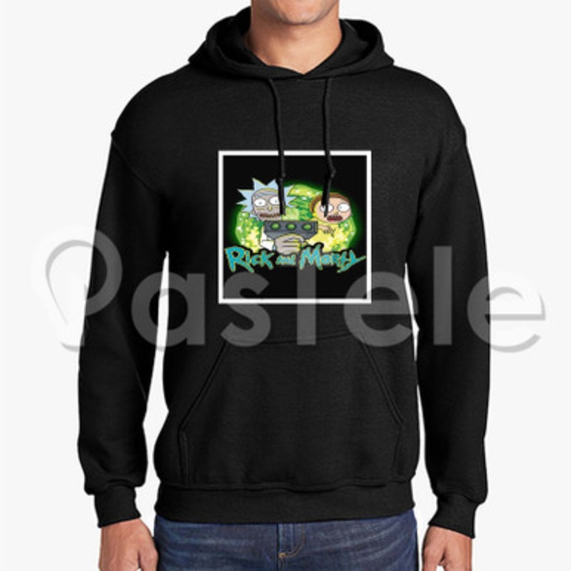 Rick and Morty Cartoon Custom Unisex Hooded Sweatshirt Crew Hoodies Hoodie Cotton Jacket Polyester