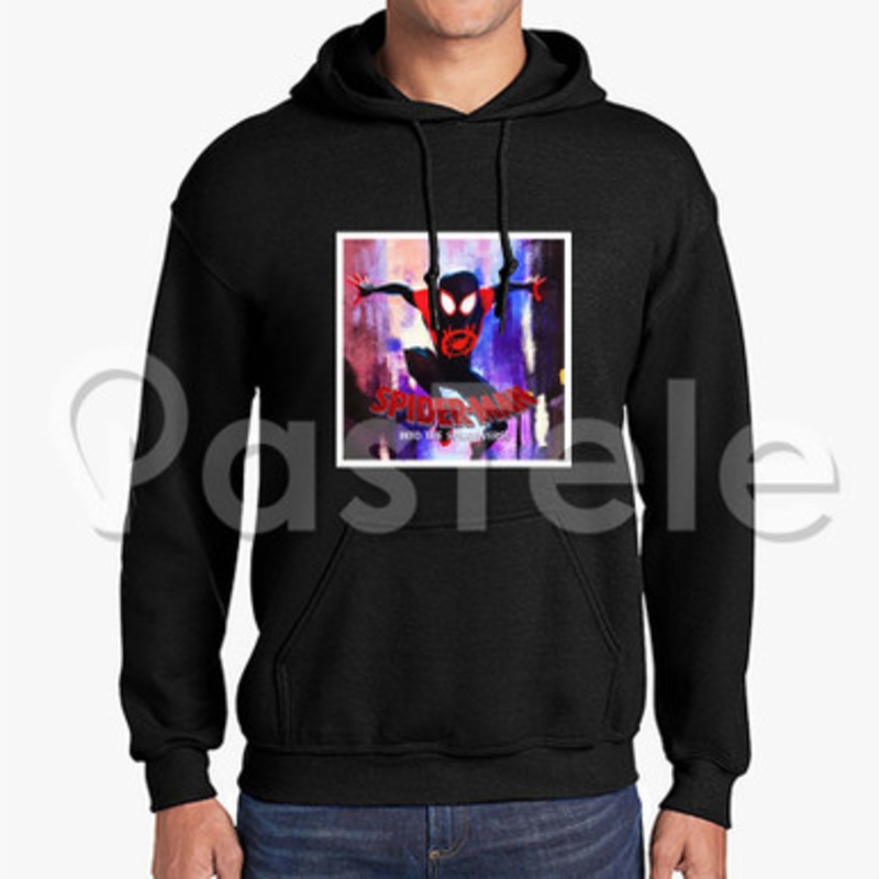 Spider Man Into the Spider Verse Custom Unisex Hooded Sweatshirt Crew Hoodies Hoodie Cotton Jacket Polyester