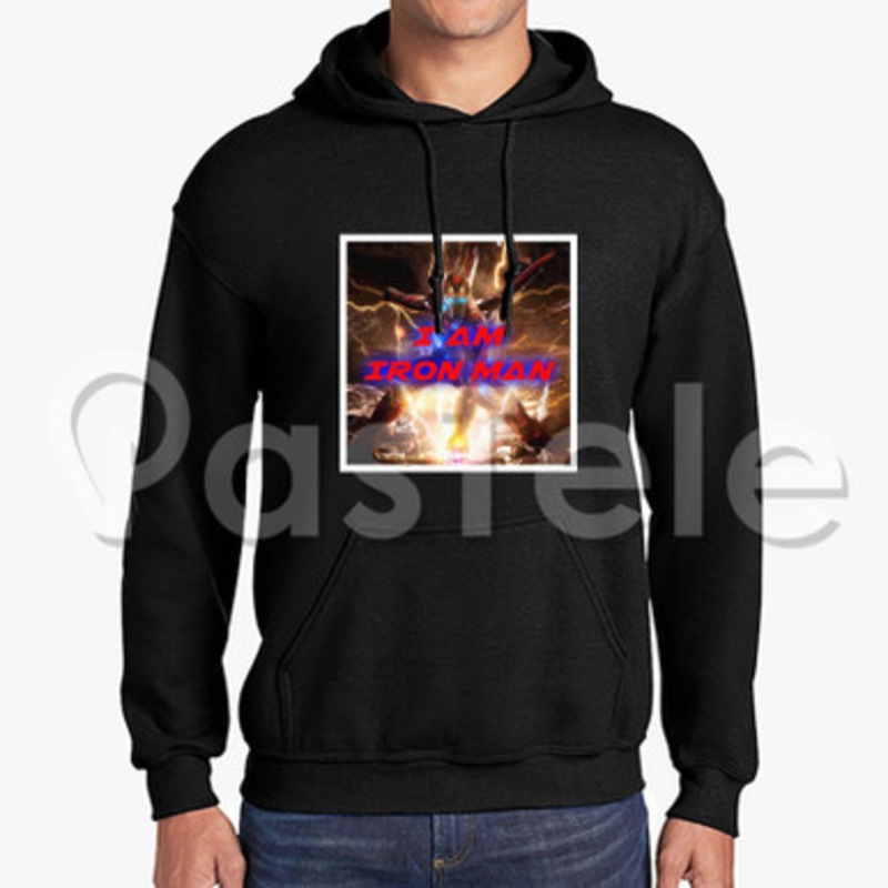 I am Iron Man Custom Unisex Hooded Crew Hoodies Hoodie Cotton Polyester