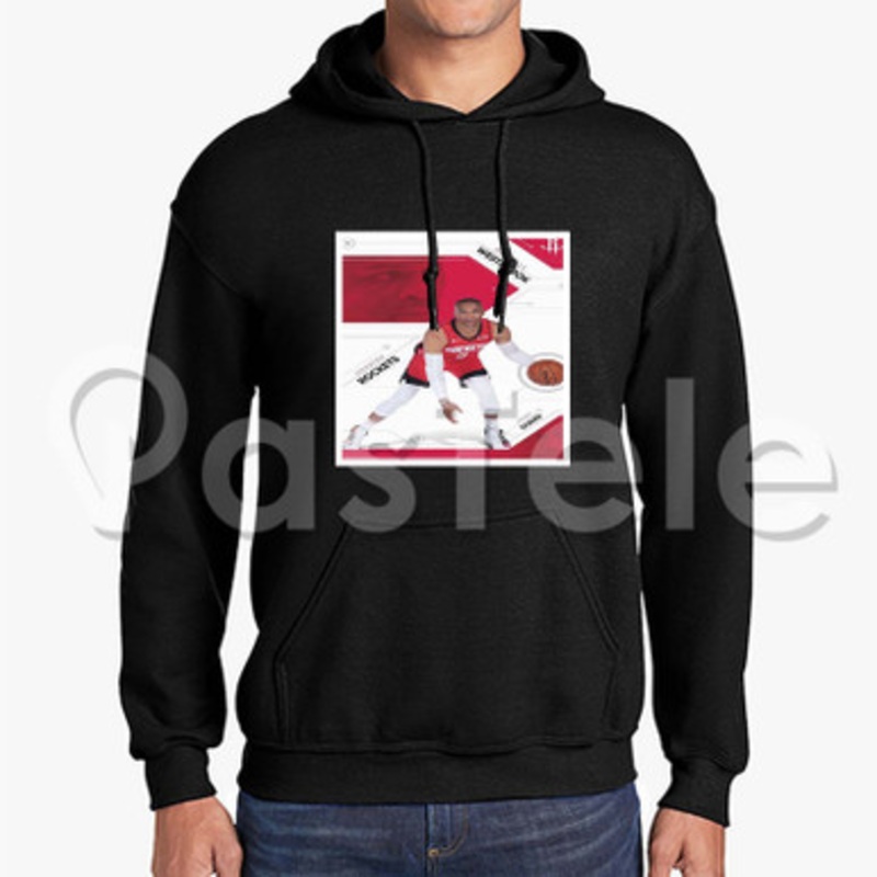 Russell Westbrook Houston Rockets NBA Custom Unisex Hooded Sweatshirt Crew Hoodies Hoodie Cotton Jacket Polyester