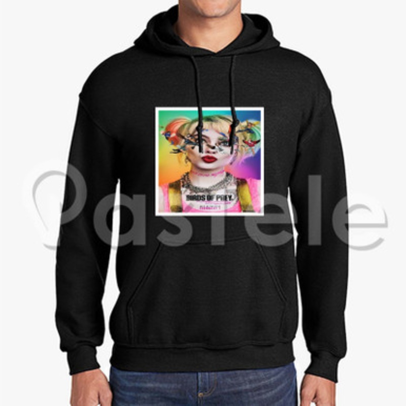 birds of prey poster harley queen Custom Unisex Hooded Crew Hoodies Hoodie Cotton Polyester