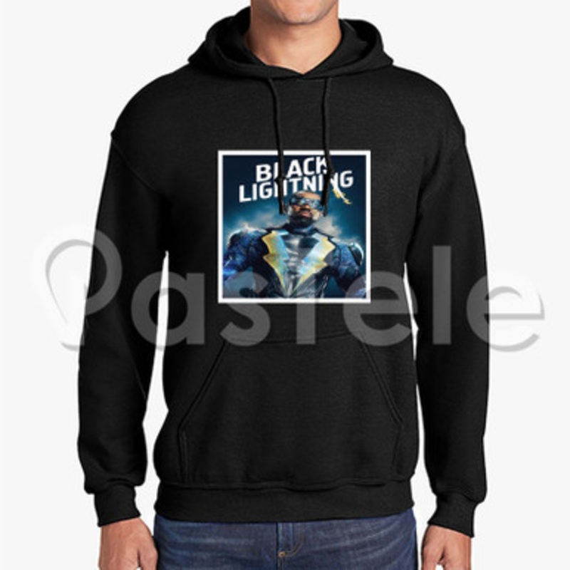 Black Lightning Custom Unisex Hooded Crew Hoodies Hoodie Cotton Polyester