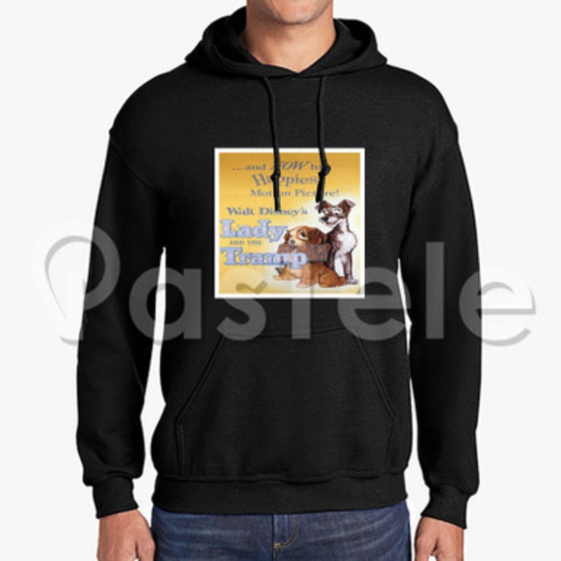 Disney Lady and The Tramp Custom Unisex Hooded Crew Hoodies Hoodie Cotton Polyester