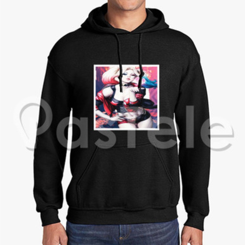 Harley Quinn Kiss Custom Unisex Hooded Crew Hoodies Hoodie Cotton Polyester