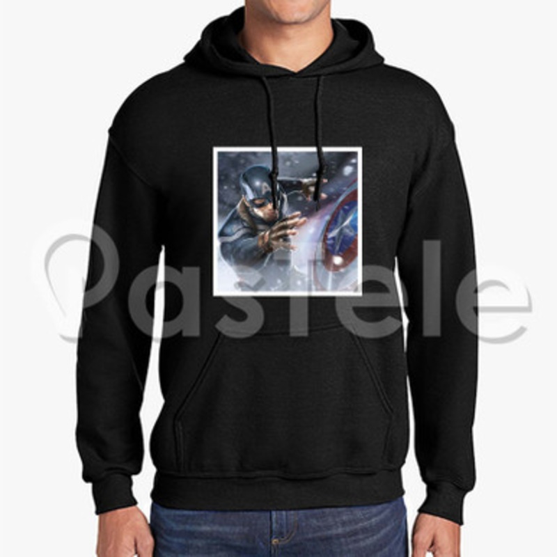 captain america Custom Unisex Hooded Crew Hoodies Hoodie Cotton Polyester