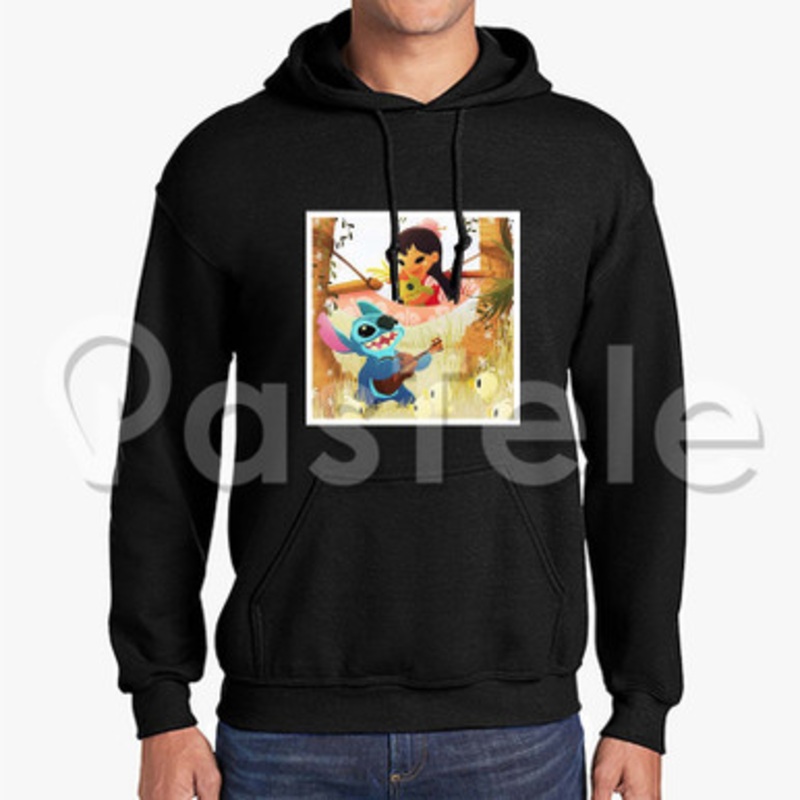 Cute Lilo and Stitch Custom Unisex Hooded Crew Hoodies Hoodie Cotton Polyester