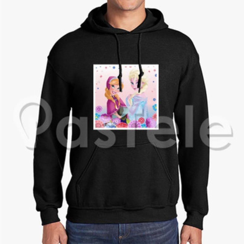 Disney Anna and Elsa Custom Unisex Hooded Crew Hoodies Hoodie Cotton Polyester
