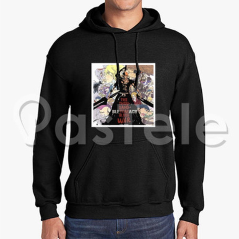 Bleach Custom Unisex Hooded Sweatshirt Crew Hoodies Hoodie Cotton Black White Polyester