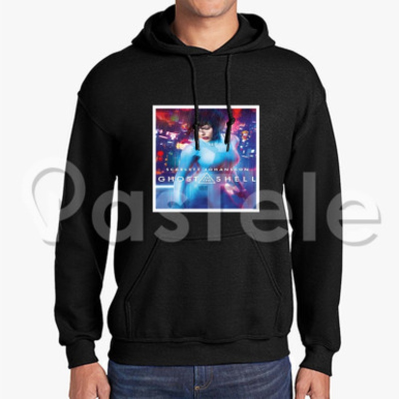 Ghost in the Shell Custom Unisex Hooded Sweatshirt Crew Hoodies Hoodie Cotton Black White Polyester