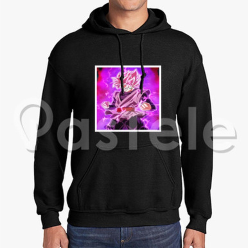 Black Super Saiyan Rose Custom Unisex Hooded Sweatshirt Crew Hoodies Hoodie Cotton Polyester