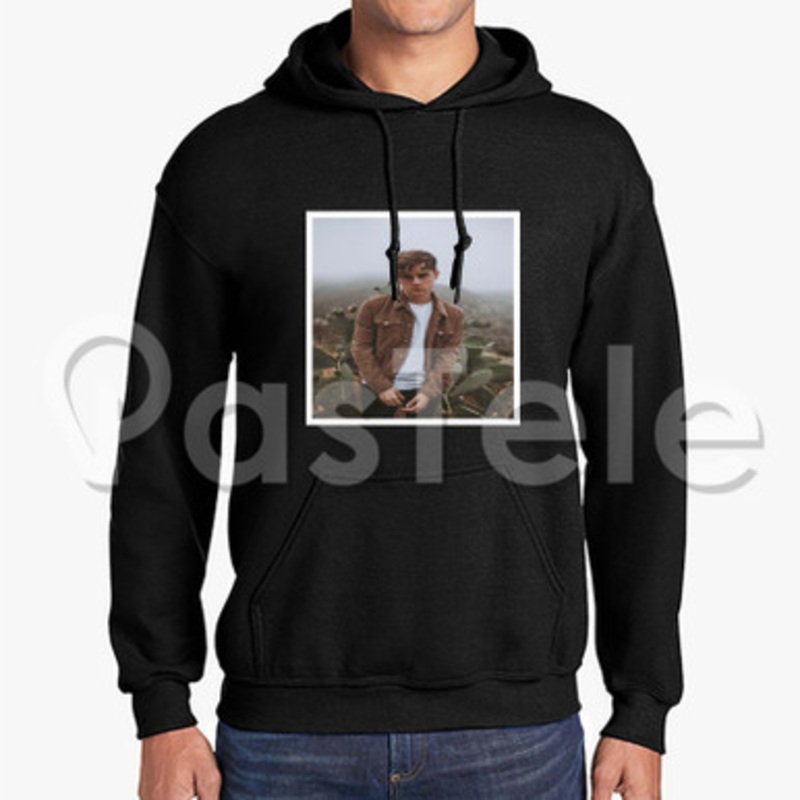 Connor Franta Custom Unisex Hooded Sweatshirt Crew Hoodies Hoodie Cotton Black White Polyester