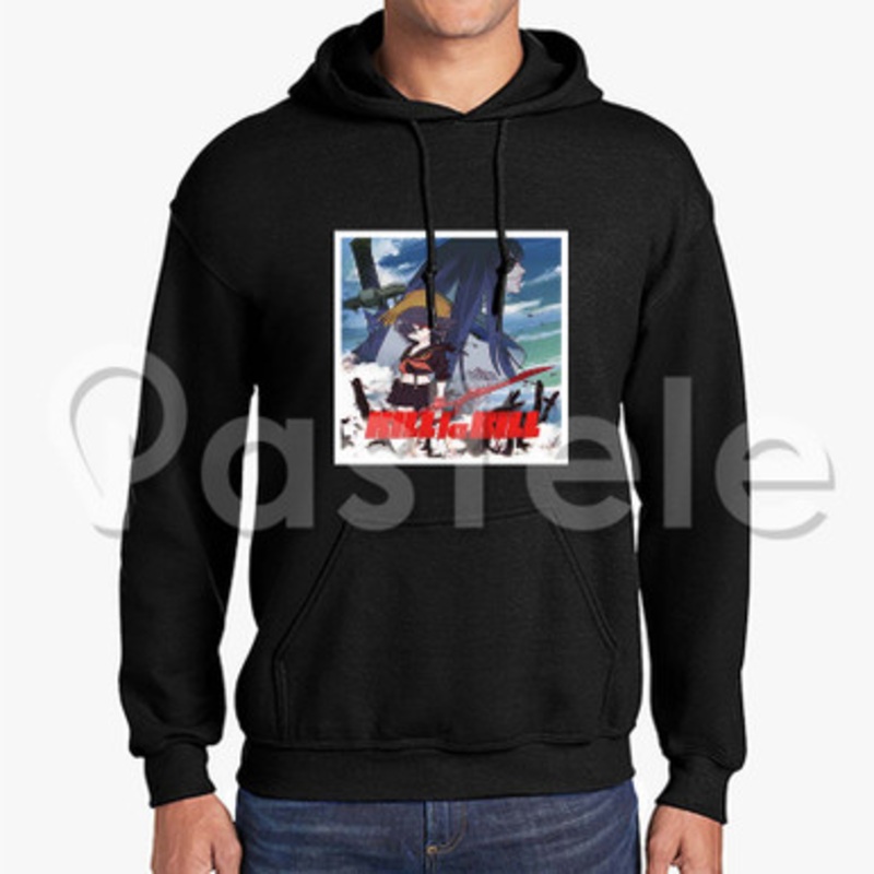 Kill La Kill Custom Unisex Hooded Sweatshirt Crew Hoodies Hoodie Cotton Black White Polyester