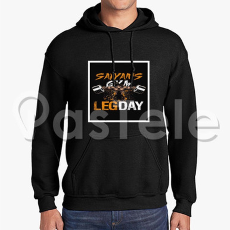 LEG DAY GYM Goku Dragon Balls Custom Unisex Hooded Sweatshirt Crew Hoodies Hoodie Cotton Polyester