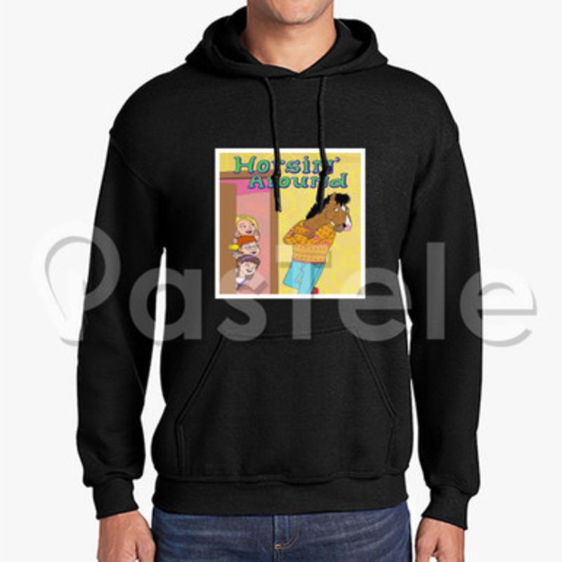 Horsin Around Custom Unisex Hooded Sweatshirt Crew Hoodies Hoodie Cotton Polyester