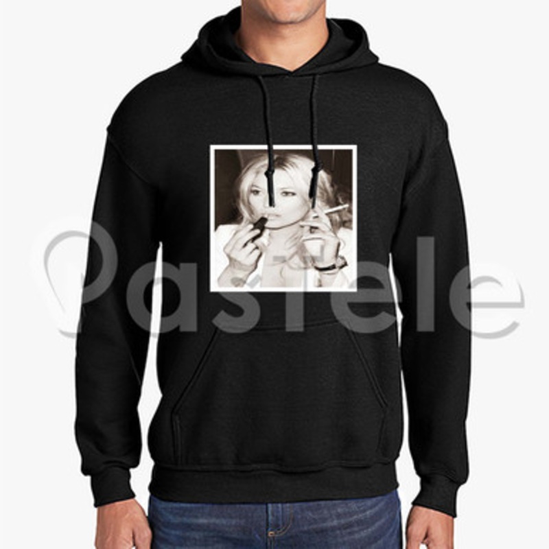 Kate Moss Cigarette Custom Unisex Hooded Sweatshirt Crew Hoodies Hoodie Cotton Polyester