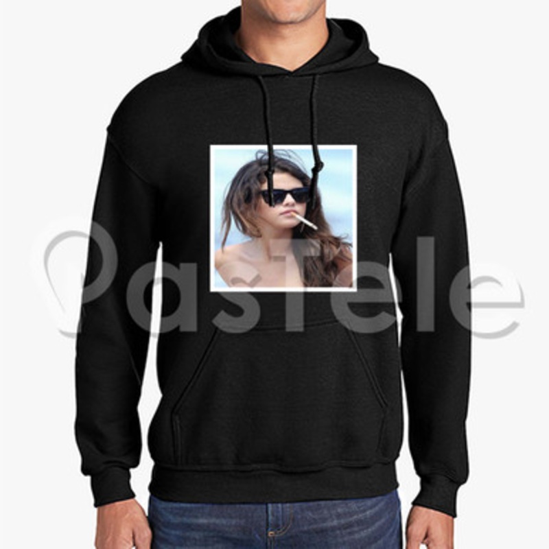 Selena Gomez Cigarette Custom Unisex Hooded Sweatshirt Crew Hoodies Hoodie Cotton Polyester