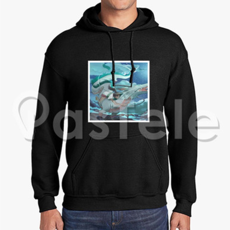 Haku and Chihiro Spirited Away Custom Unisex Hooded Sweatshirt Crew Hoodies Hoodie Cotton Polyester