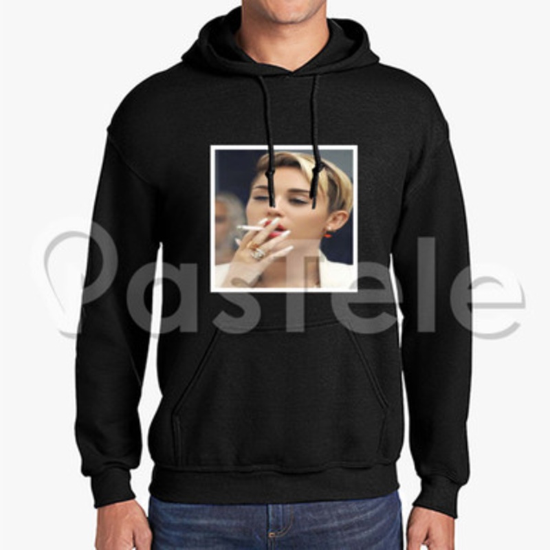 Miley Cyrus Cigarette Custom Unisex Hooded Sweatshirt Crew Hoodies Hoodie Cotton Polyester