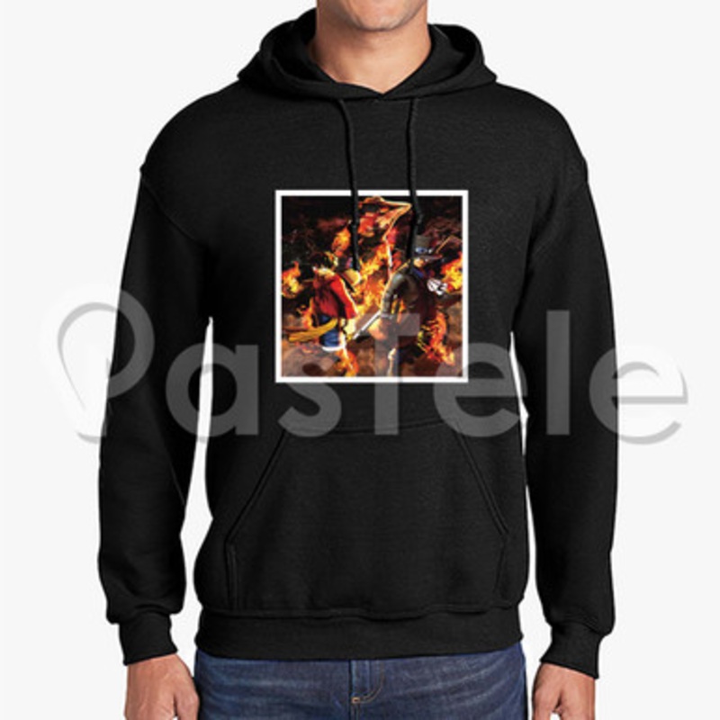 One Piece Burning Blood Custom Unisex Hooded Sweatshirt Crew Hoodies Hoodie Cotton Polyester