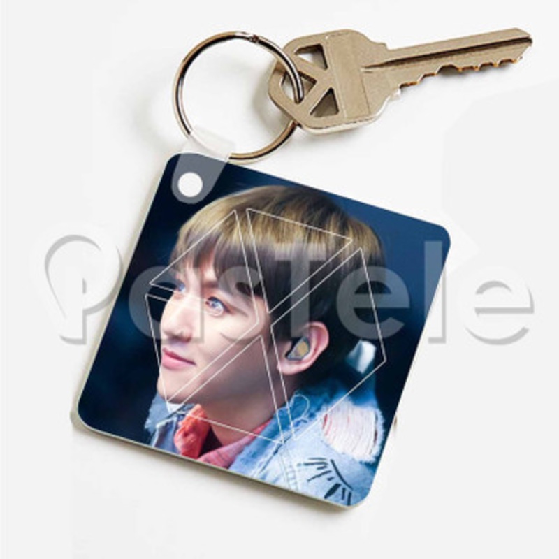 Baekhyun EXO Custom Personalized Art Keychain Key Ring Jewelry Necklaces Pendant Two Sides