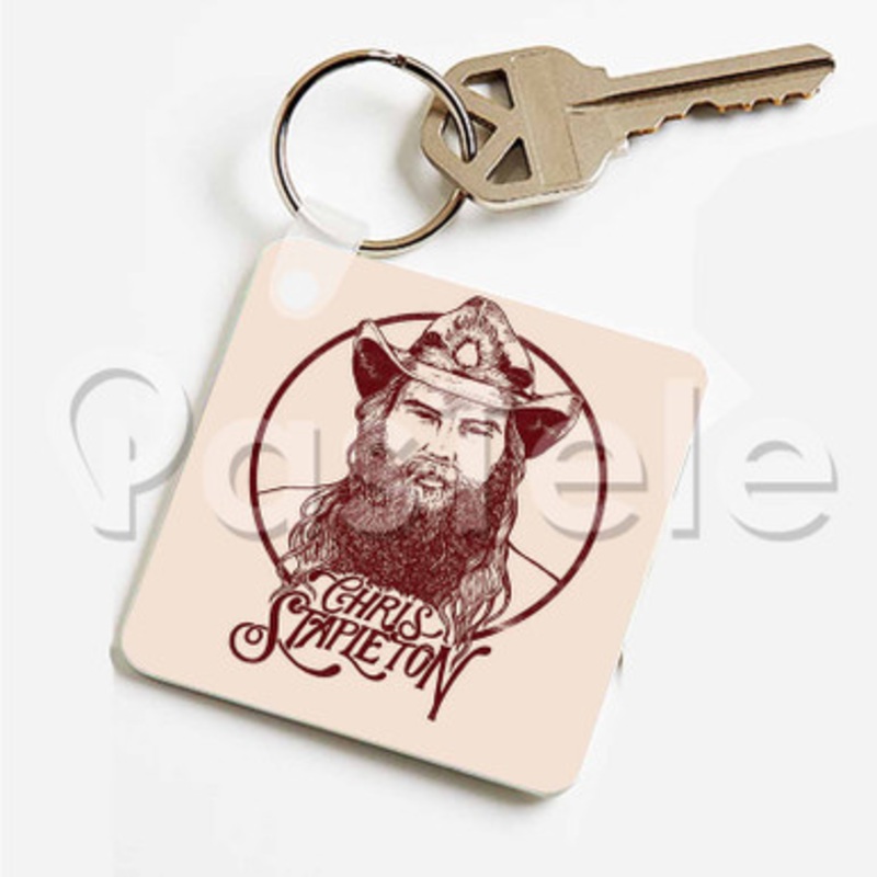 Chris Stapleton Custom Personalized Art Keychain Key Ring Jewelry Necklaces Pendant Two Sides