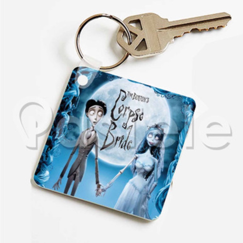 Corpse Bride Custom Personalized Art Keychain Key Ring Jewelry Necklaces Pendant Two Sides