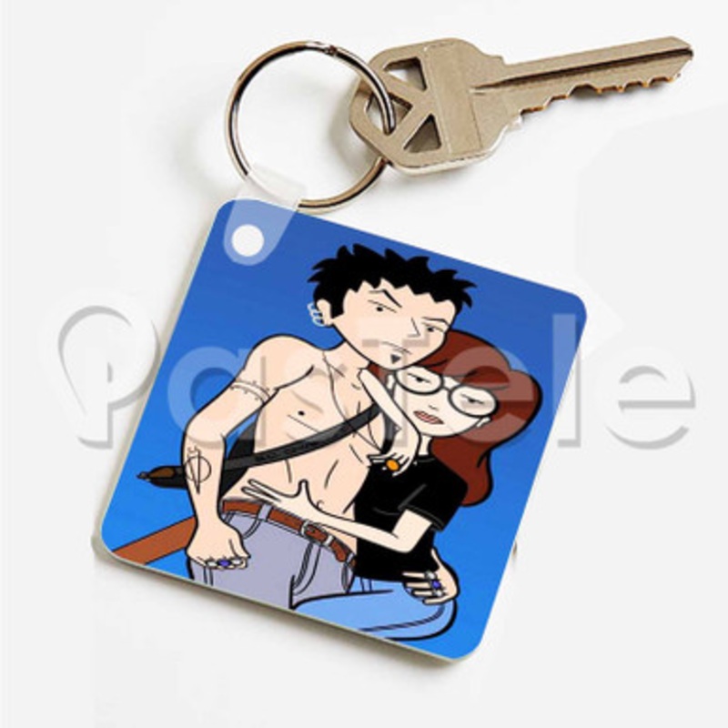 Daria Trent Custom Personalized Art Keychain Key Ring Jewelry Necklaces Pendant Two Sides