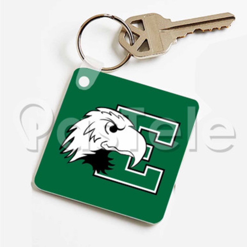 Eastern Michigan Eagles Custom Personalized Art Keychain Key Ring Jewelry Necklaces Pendant Two Sides