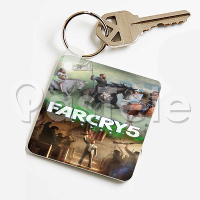 Far Cry 5 Custom Personalized Art Keychain Key Ring Jewelry Necklaces Pendant Two Sides