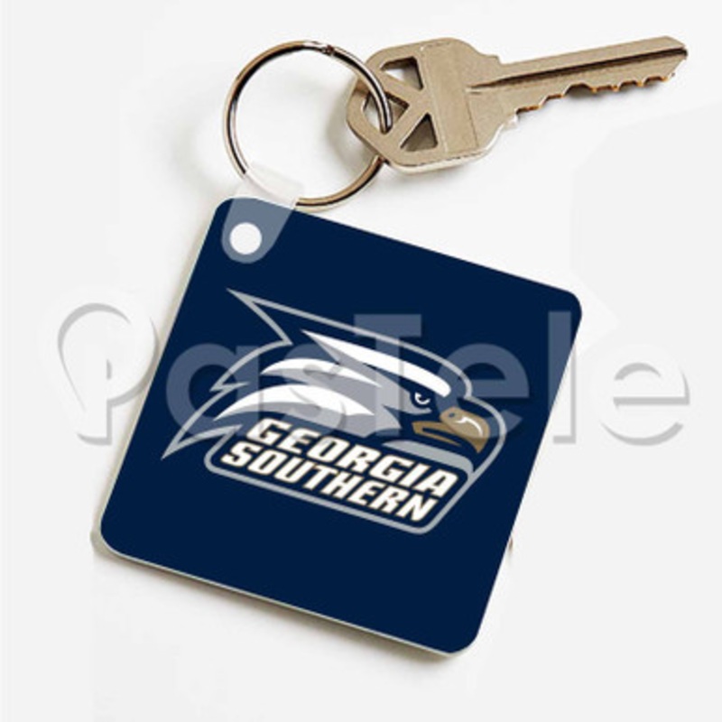 Georgia Southern Eagles Custom Personalized Art Keychain Key Ring Jewelry Necklaces Pendant Two Sides