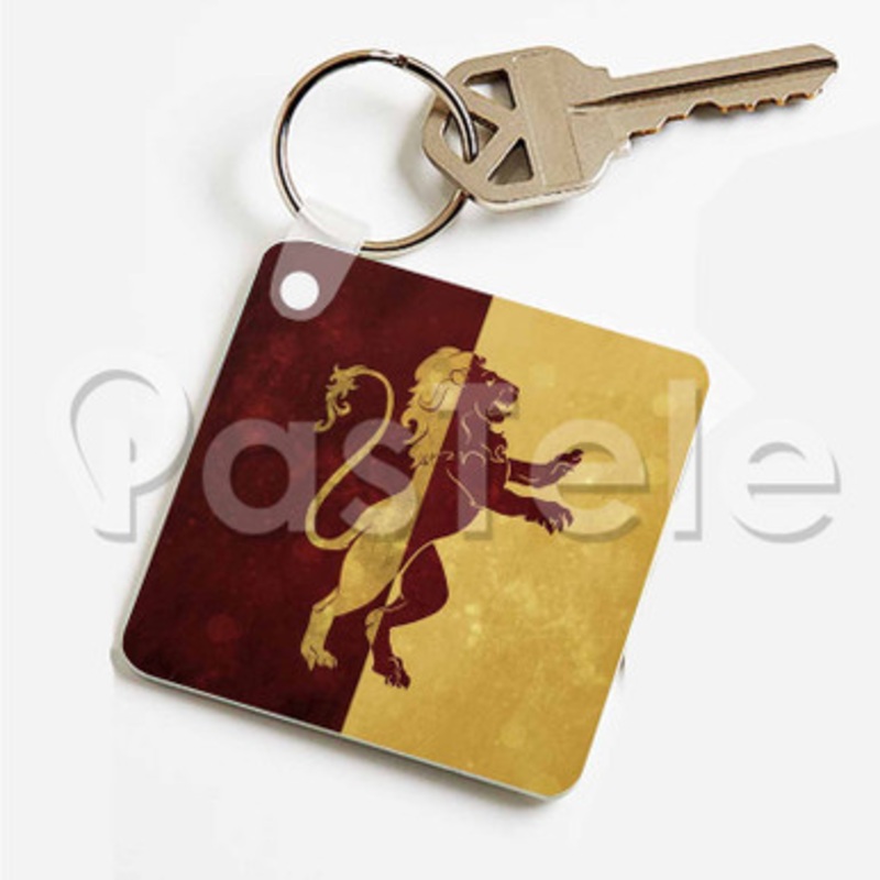 Gryffindor Custom Personalized Art Keychain Key Ring Jewelry Necklaces Pendant Two Sides