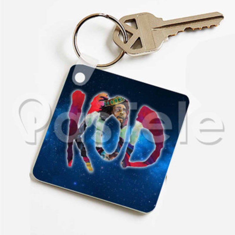 J Cole KOD Custom Personalized Art Keychain Key Ring Jewelry Necklaces Pendant Two Sides