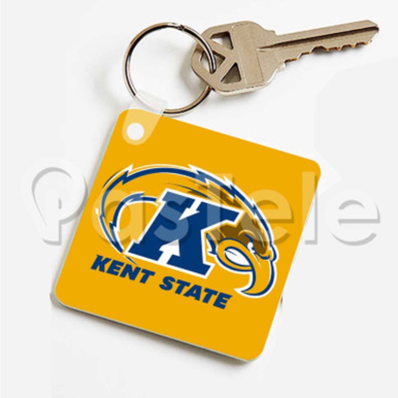 Kent State Golden Flashes Custom Personalized Art Keychain Key Ring Jewelry Necklaces Pendant Two Sides