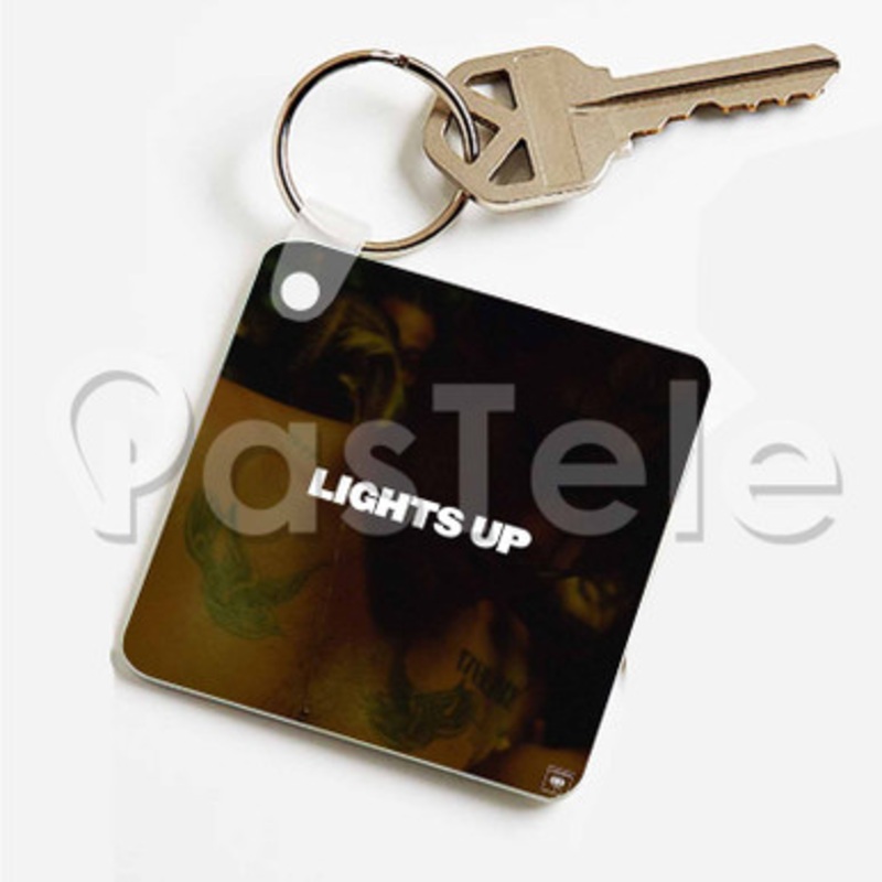 Lights Up Harry Styles Custom Art Keychain Key Ring Jewelry Necklaces Pendant Two Sides