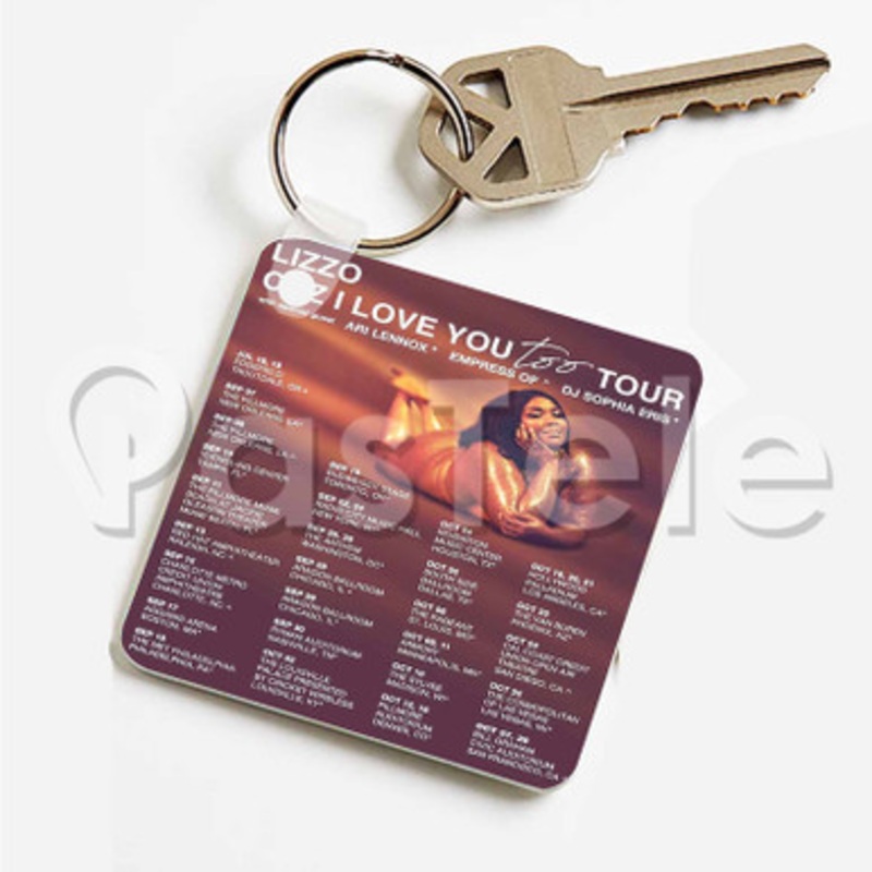 Lizzo Cuz I Love You Tour Custom Art Keychain Key Ring Jewelry Necklaces Pendant Two Sides