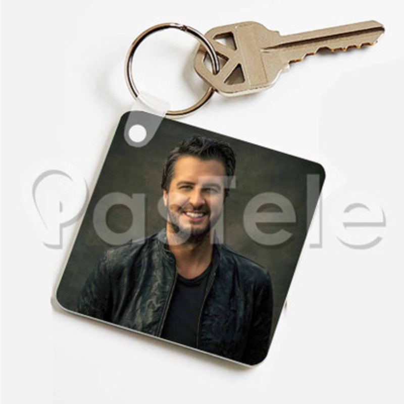 Luke Bryan Custom Personalized Art Keychain Key Ring Jewelry Necklaces Pendant Two Sides
