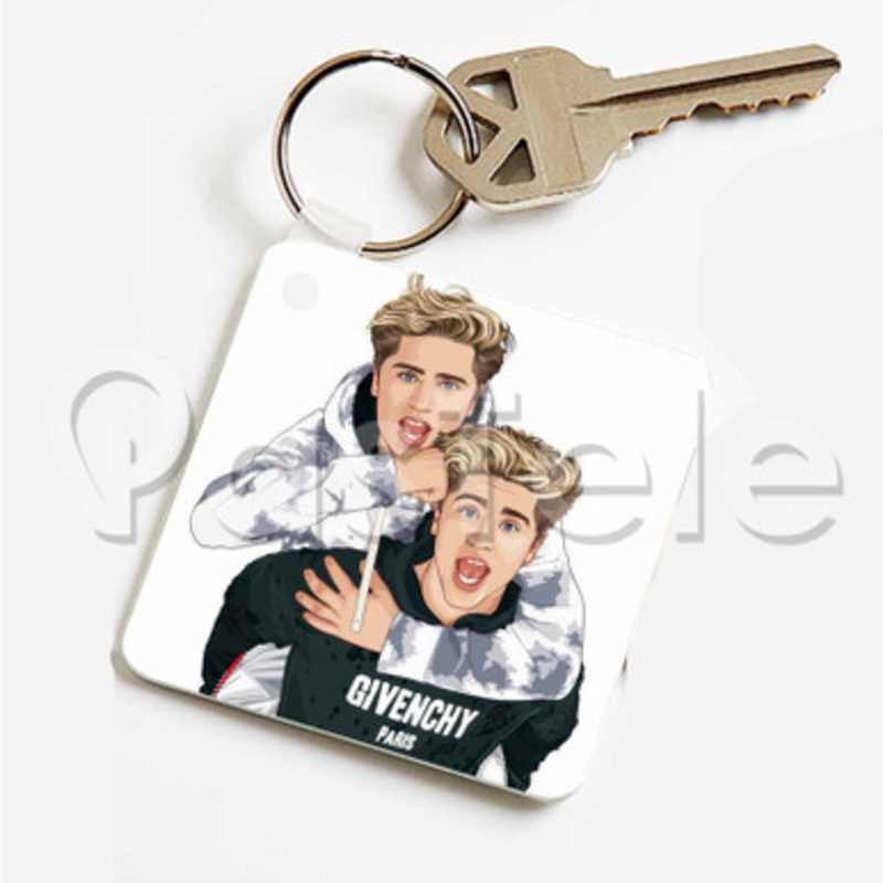 Martinez Twins Custom Art Keychain Key Ring Jewelry Necklaces Pendant Two Sides