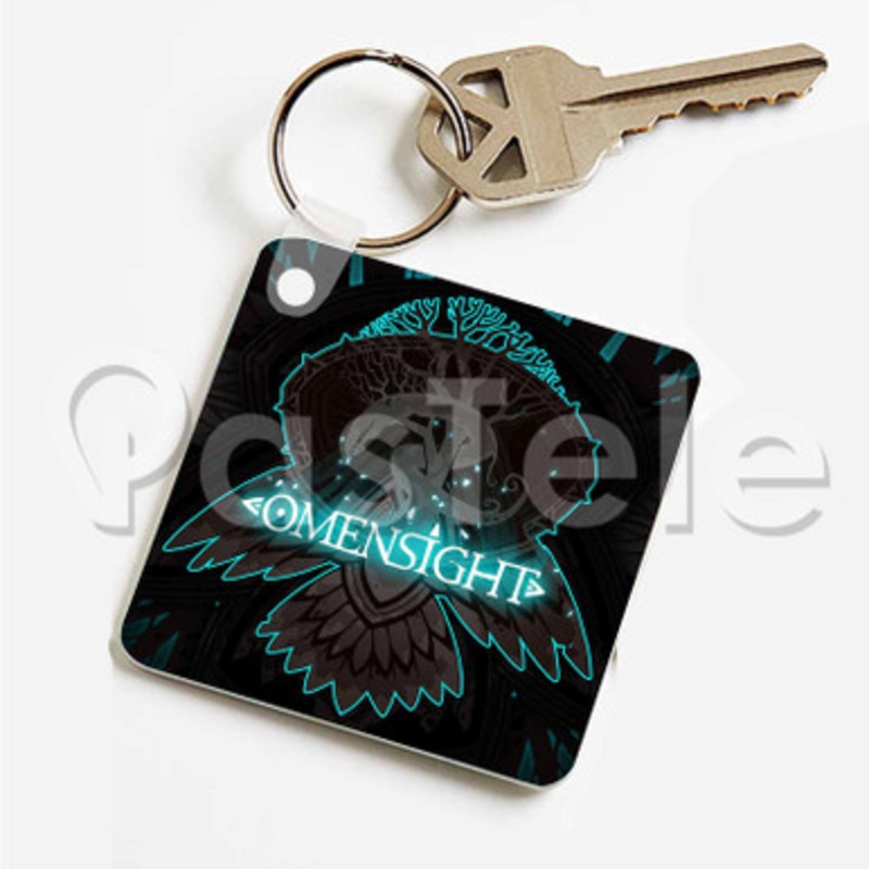 Omensight Custom Personalized Art Keychain Key Ring Jewelry Necklaces Pendant Two Sides