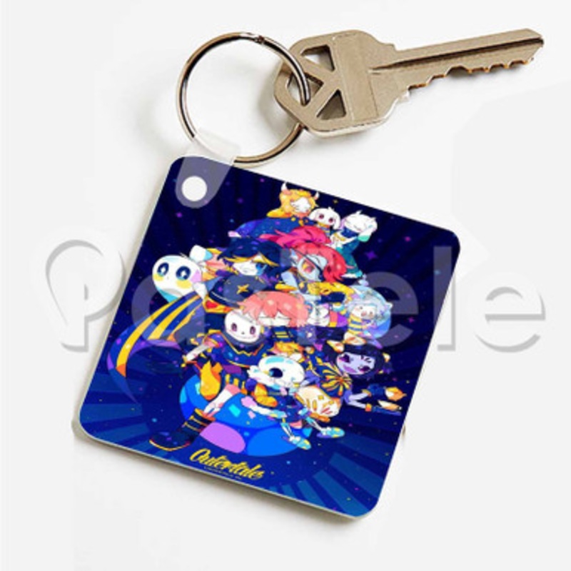 Outertale Undertale Custom Personalized Art Keychain Key Ring Jewelry Necklaces Pendant Two Sides