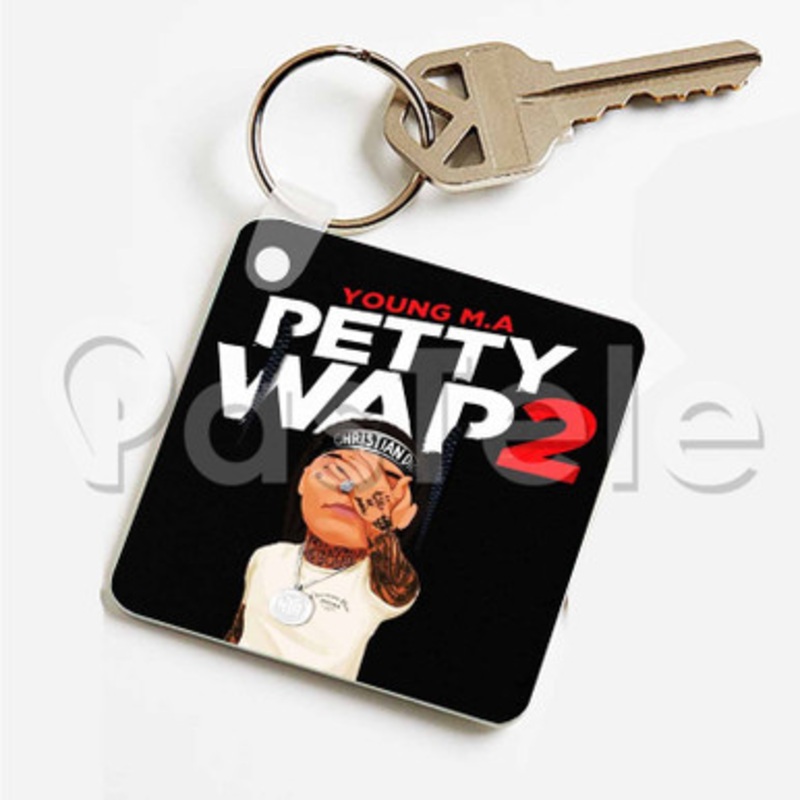 Petty Wap 2 Young MA Custom Art Keychain Key Ring Jewelry Necklaces Pendant Two Sides