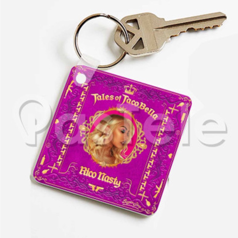 Rico Nasty Custom Personalized Art Keychain Key Ring Jewelry Necklaces Pendant Two Sides