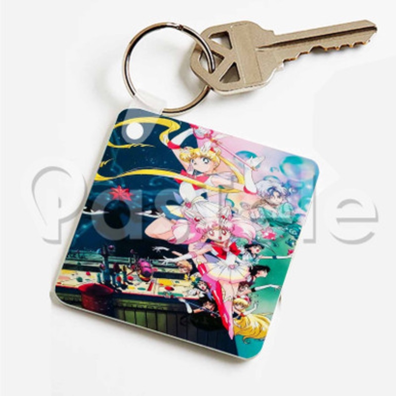 Sailor Moon 2 Custom Personalized Art Keychain Key Ring Jewelry Necklaces Pendant Two Sides