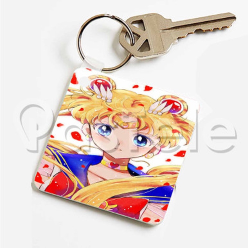 Sailor Moon Custom Art Keychain Key Ring Jewelry Necklaces Pendant Two Sides