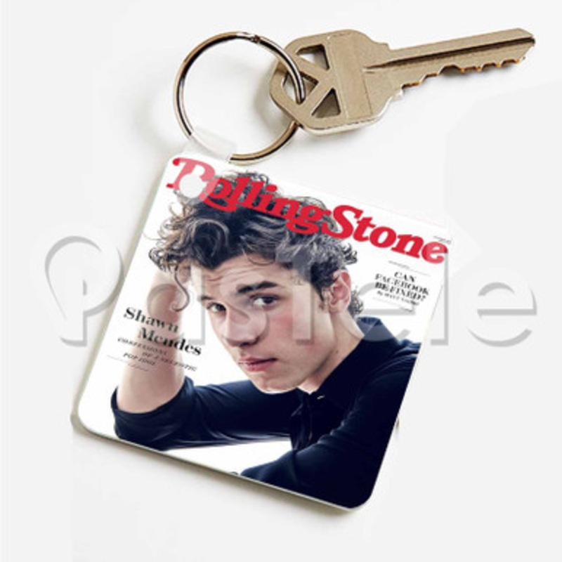 Shawn Mendes 2 Custom Art Keychain Key Ring Jewelry Necklaces Pendant Two Sides